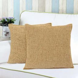 Saral Home Golden Chenille Cushion Covers - Set of 2-image-91