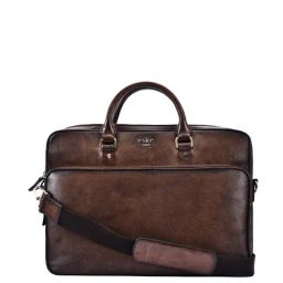 Eske Cooper Brown Leather Medium Laptop Messenger Bag-image-99