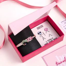 Zavya Rose Gold Peacock 925 Sterling Silver Bracelet In Rose Gold Gift Hamper-image-109