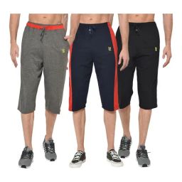 Vimal Jonney Multicolor Regular Fit Capris - Pack of 3-image-84