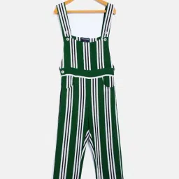 Crimsoune Club Kids Green Striped Jumpsuit-image-30