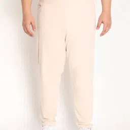 Chkokko Pastel Beige Cotton Relaxed Fit Trackpants-picture-24
