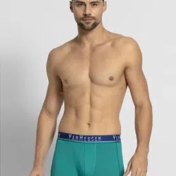 Vh Innerwear Green Cotton Regular Fit Trunks-picture-47
