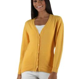 Monte Carlo Yellow Wool Open Front Cardigan-picture-47