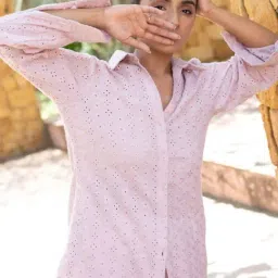 Ekaan Baby Pink Daring Dots Shirt-image-51