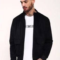 Showoff Black Slim Fit Jacket-image-58