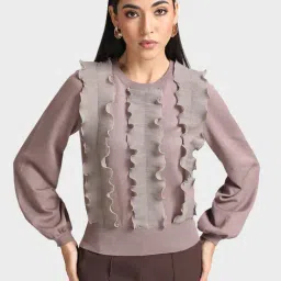Kazo Dusty Mauve Cotton Pullover-image-66