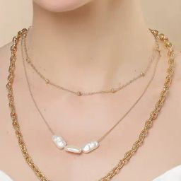 Karatcart Gold Plated Omega Chain Necklace For Women-71