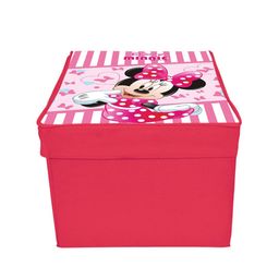 Kuber Industries Set of 2 Pink & White Disney Minnie Printed Foldable Saree Storage Organizer Box With Lid image 2
