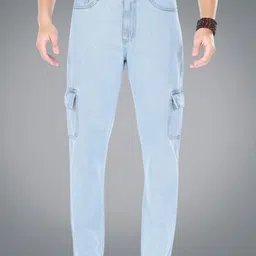me Queen Men Straight Fit Mid-Rise Cargo Jeans-picture-48