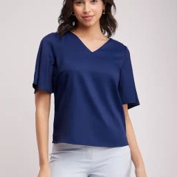 Fablestreet Navy Relaxed Fit Top-image-76