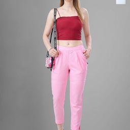 T19 Women Pack Of 2 Relaxed Straight Fit Mid-Rise Casual Trousers-picture-36