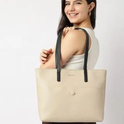 Fastrack Power Play Beige Textured Large Laptop Tote-image-33