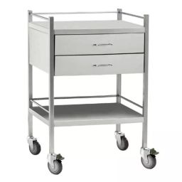 Wellsure Healthcare Stainless Steel 2 Shelves Instrument Trolley with 2 Drawers WSH-1400-image-15