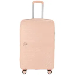 Nasher Miles Bruges Hard-Sided Polypropylene Check-in Luggage Peach 28 inch |75cm Trolley Bag-88