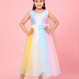 Aarika Kids Multicolor Embellished Gown-image-22