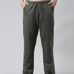 Enamor Grey Cotton Lounge Pants-image-80
