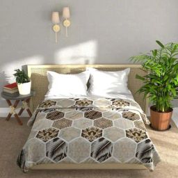 Bianca Nautical Brown & Grey Micro Fiber 250 GSM Ultra Soft Double Bed Ac Blanket-image-68