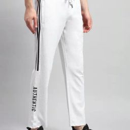 Monte Carlo Ecru Regular Fit Printed Trackpants image 4