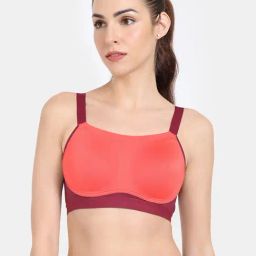 Zelocity by Zivame Red Quick Dry Sports Bra-image-36