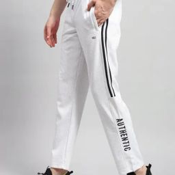 Monte Carlo Ecru Regular Fit Printed Trackpants image 3