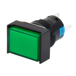 Sibass Electric Rectangle Illuminated Momentary Push Button Green 24/220 V, SE-TA16-E11DJ (Pack of 200)-0