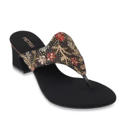 Metro Women's Black Thong Sandals-picture-12