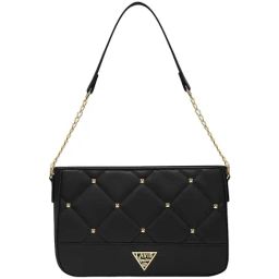 LAVIE Signature Black Quilted Hobo Handbag-image-16