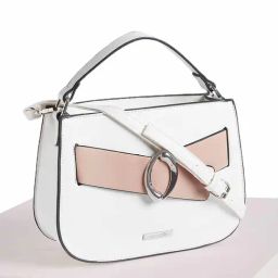 Forever Glam by Pantaloons White Color Block Medium Satchel Handbag-image-46