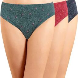 IN CARE Red & Green Cotton Printed Hipster Panties - Pack Of 3-image-86