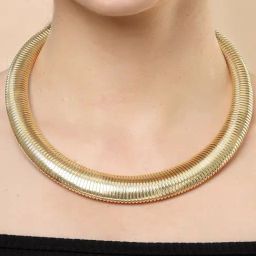 Karatcart Gold Plated Omega Chain Necklace For Women-27