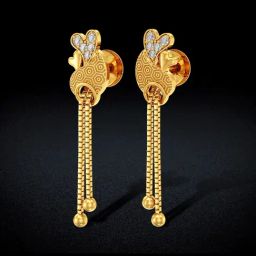Joyalukkas Gold 22K Mirage Dangler Earrings for Women-image-65