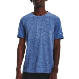 Under Armour Blue Slim Fit Texture Sports T-Shirt-image-44