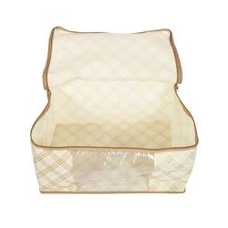 Kuber Industries Set Of 6 Beige & Brown Checked Wardrobe Organizers image 4