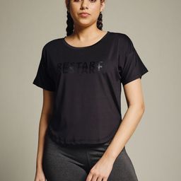 MKH Typography Printed Drop-Shoulder Sleeves Dri-FIT Relaxed Fit T-shirt-44