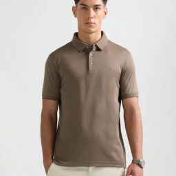 Arrow Brown Cotton Regular Fit Polo T-Shirt-picture-25