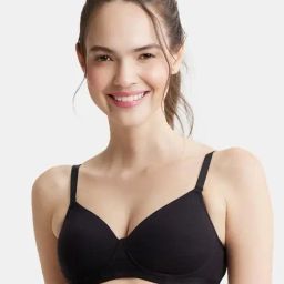 Jockey Black Full Coverage Wireless Beginner's Bra-image-77
