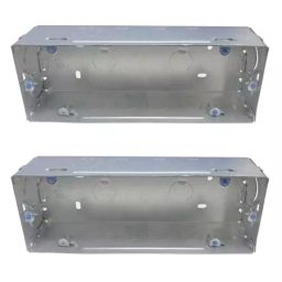 FORUS All-win 228.6x76.2 mm (9x3 inch) Concealed GI Sheet Metal Modular Box 8 Module (Pack of 2)-2