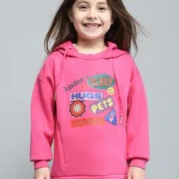 Monte Carlo Girls Printed Pink Hooded Neck Full Sleeve Hoodie-image-66