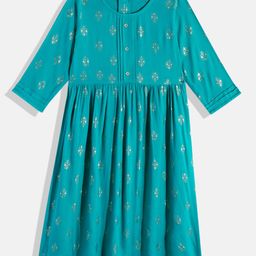 YK Ethnic Motifs Printed Pleated Kurti-image-10