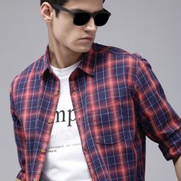 BEAT LONDON by PEPE JEANS Men Classic Slim Fit Checked Casual Shirt-image-90