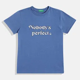United Colors of Benetton Boys Typography Printed Round-Neck Regular Fit T-shirt-30