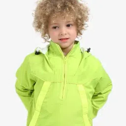 Cherry Crumble by Nitt Hyman Lime Solid Hood Jacket-image-89