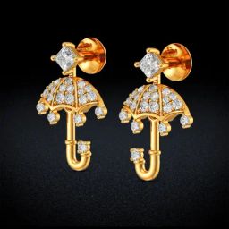 Joyalukkas Gold 22K Parasol Dangler Earrings for Women-image-78