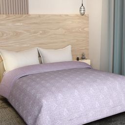 Florida Lavender & Pink Set of 4 Floral AC Room 300 GSM Double Bed Dohar-image-17