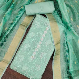 KALINI Embroidered Pure Silk Unstitched Dress Material-image-73