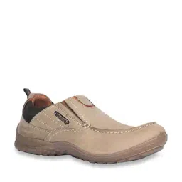 Woodland Men's Khaki Casual Slip-Ons-image-35