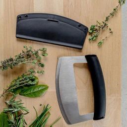 KitchenAid Black Medium Mezzaluna Knife With Curved Blade-image-29