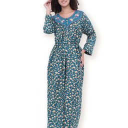Noty Women Floral Printed Maxi Nightdress-picture-29
