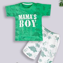 BAESD Kids Printed Round Neck Pure Cotton T-shirt With Shorts-picture-44